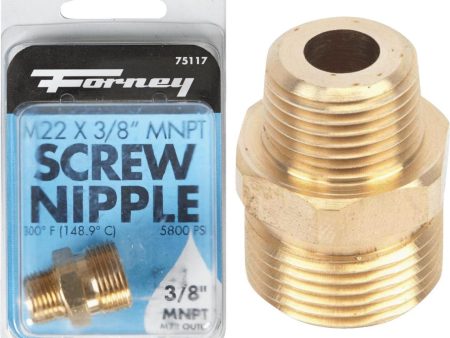 Forney 3 8 In. Male Pressure Washer Screw Nipple Supply