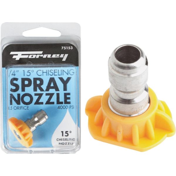 Forney Quick Connect 4.5mm 15 Deg. Yellow Pressure Washer Spray Tip For Cheap