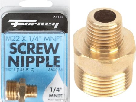 Forney 1 4 In. Male Pressure Washer Screw Nipple Online now