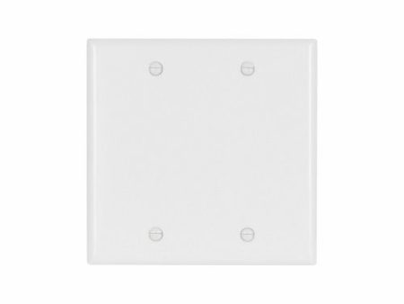 Eaton Cooper Wiring Standard Size Blank Wallplate, White For Sale