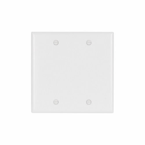 Eaton Cooper Wiring Standard Size Blank Wallplate, White For Sale