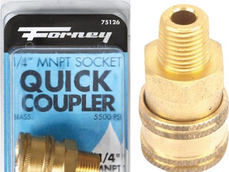 Forney 1 4 In. Male Quick Coupler Pressure Washer Socket Hot on Sale