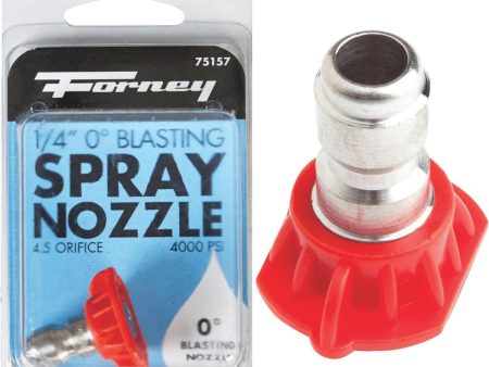 Forney Quick Connect 4.5mm 0 Deg. Red Pressure Washer Spray Tip For Discount