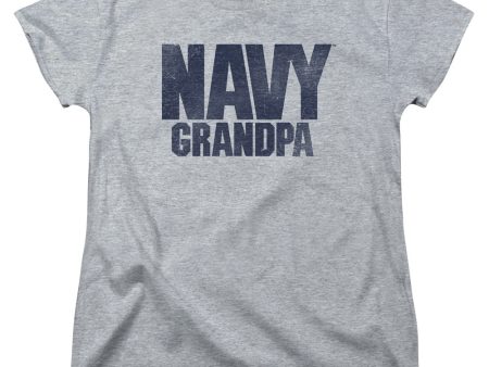 NAVY : GRANDPA S\S WOMENS TEE ATHLETIC HEATHER LG Discount