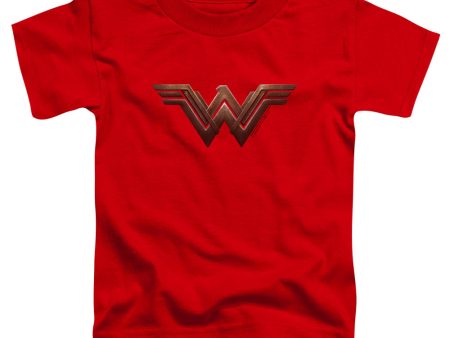 WONDER WOMAN MOVIE : WONDER WOMAN LOGO TODDLER SHORT SLEEVE Red XL (5T) For Sale