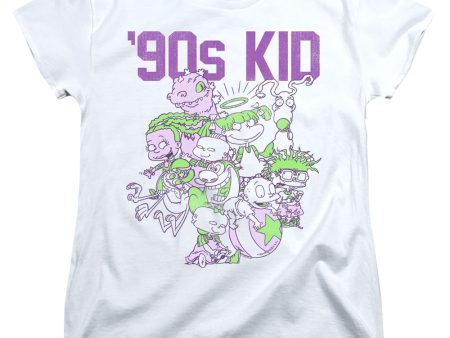 NICKELODEON 90 S : 90 S KID WOMENS SHORT SLEEVE White XL For Cheap