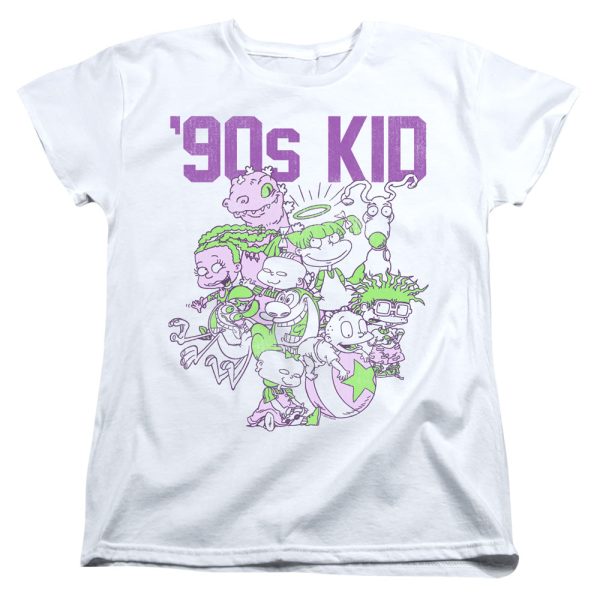 NICKELODEON 90 S : 90 S KID WOMENS SHORT SLEEVE White XL For Cheap