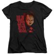 CHILD S PLAY 2 : IN HEAVEN S\S WOMENS TEE BLACK MD Sale