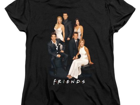 FRIENDS : CLASSY WOMENS SHORT SLEEVE Black LG For Sale