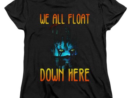 IT 2017 : WE ALL FLOAT DOWN HERE WOMENS SHORT SLEEVE Black MD Fashion