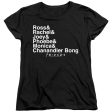 FRIENDS : CHANANDLER BONG WOMENS SHORT SLEEVE Black XL Online Hot Sale