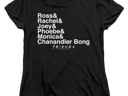 FRIENDS : CHANANDLER BONG WOMENS SHORT SLEEVE Black XL Online Hot Sale