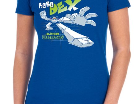 DEXTER S LABORATORY : ROBO DEX S\S WOMENS TEE BLACK MD Fashion