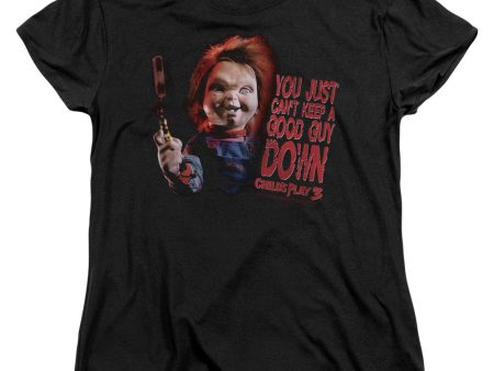 CHILD S PLAY 3 : GOOD GUY S\S WOMENS TEE BLACK LG Discount