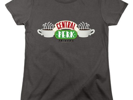 FRIENDS : CENTRAL PERK LOGO WOMENS SHORT SLEEVE CHARCOAL XL Online Sale