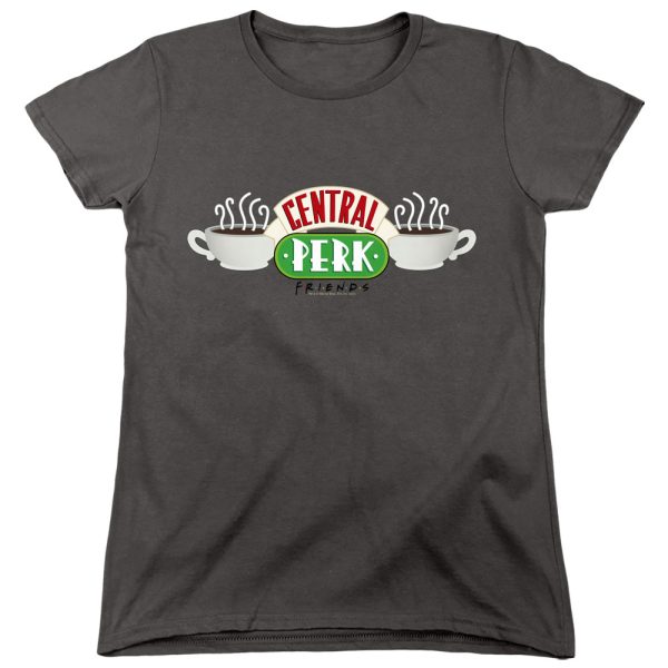 FRIENDS : CENTRAL PERK LOGO WOMENS SHORT SLEEVE CHARCOAL XL Online Sale