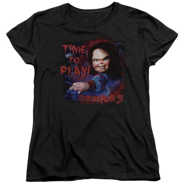 CHILD S PLAY 3 : TIME TO PLAY S\S WOMENS TEE BLACK 2X For Sale