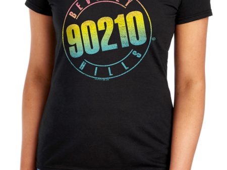 90210 : COLOR BLEND LOGO WOMENS SHORT SLEEVE Black XL Supply