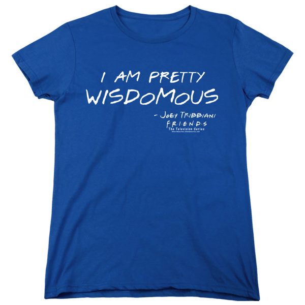 FRIENDS : WISDOMOUS WOMENS SHORT SLEEVE Royal Blue SM Online Hot Sale