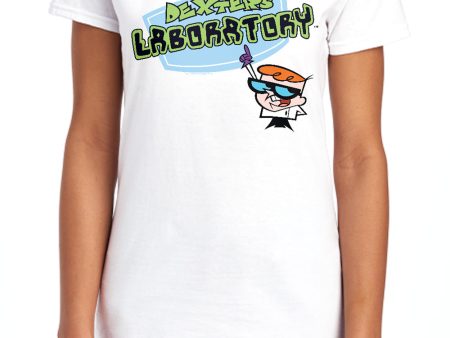 DEXTER S LABORATORY : LOGO WOMEN S SHORT SLEEVE CAROLINA BLUE SM Online Hot Sale