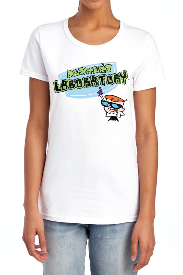 DEXTER S LABORATORY : LOGO WOMEN S SHORT SLEEVE CAROLINA BLUE SM Online Hot Sale