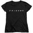 FRIENDS : LOGO WOMENS SHORT SLEEVE Black SM For Cheap