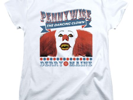 IT 1990 : THE DANCING CLOWN WOMENS SHORT SLEEVE White 2X Fashion