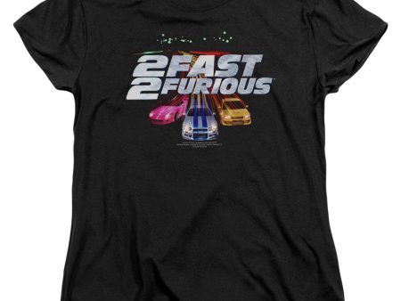 2 FAST 2 FURIOUS : LOGO S\S WOMENS TEE BLACK MD For Discount