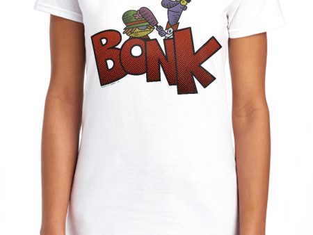 DEXTER S LABORATORY : BONK S\S WOMENS TEE ATHLETIC HEATHER 2X Fashion