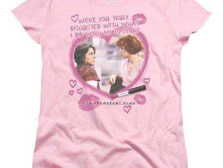 BREAKFAST CLUB : LIPSTICK S\S WOMENS TEE PINK XL Sale