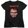 CHILD S PLAY 3 : CHUCKY S\S WOMENS TEE BLACK LG For Cheap