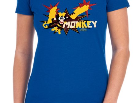 DEXTER S LABORATORY : MONKEY S\S WOMENS TEE Black SM Online Sale