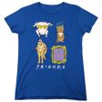 FRIENDS : SYMBOLS WOMENS SHORT SLEEVE ROYAL BLUE SM Sale