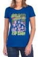 90210 : ZIP CODE WOMENS SHORT SLEEVE ROYAL BLUE LG Supply