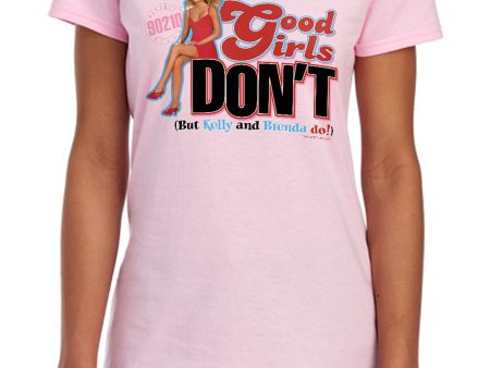 90210 : GOOD GIRLS DON T S\S WOMENS TEE PINK 2X Cheap