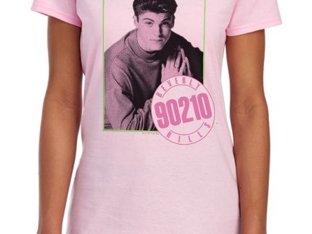 90210 : DAVID S\S WOMENS TEE PINK LG For Discount