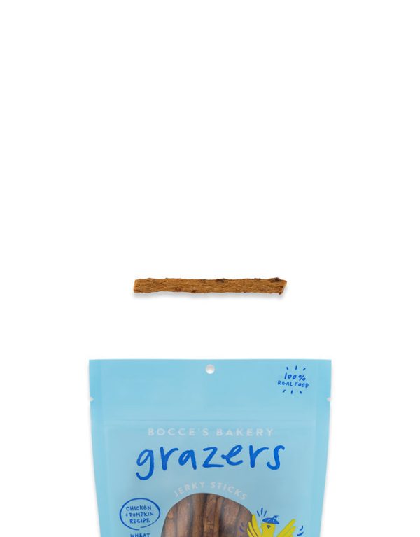 Bocce s Bakery Grazers Chicken & Pumpkin Jerky Sticks Hot on Sale