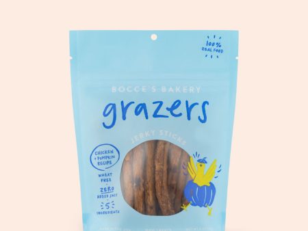 Bocce s Bakery Grazers Chicken & Pumpkin Jerky Sticks Hot on Sale