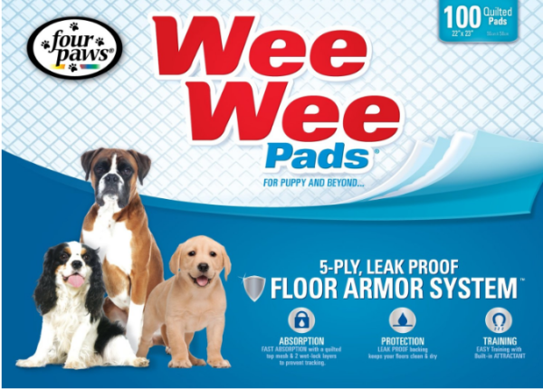 Four Paws Wee-Wee Pad Puppy Housebreaking Pads Hot on Sale