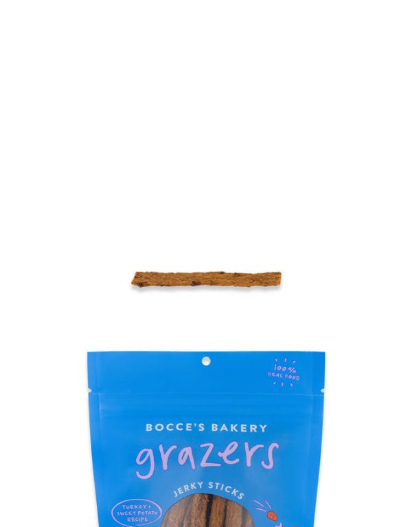 Bocce s Bakery Grazers Turkey & Sweet Potato Jerky Sticks Sale