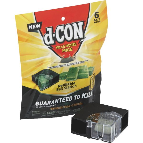 D-Con Refillable Corner Fit Mouse Bait Station (6-Refill) For Cheap