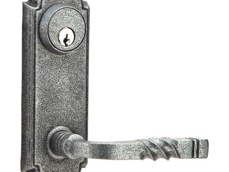 Emtek 7015SV Dummy Pair Keyed , Sideplate Locksets No.5 3-5 8  Center to Center Keyed , Savannah Knob Cheap