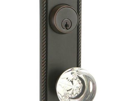 Emtek 7090TRTRH Passage Single Keyed , Sideplate Locksets Rope 3-5 8  Center to Center Keyed , Triton Lever , RH Cheap