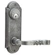 Emtek 7011MB Passage Double Keyed , Sideplate Locksets No.5 3-5 8  Center to Center Keyed , Madison Black Knob Fashion