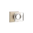 Emtek 7050MSC Dummy , No.4 Rosette , Modern Square Crystal Knob Supply